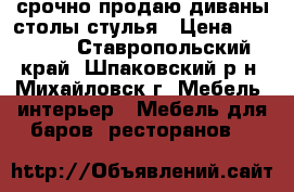 срочно продаю диваны столы стулья › Цена ­ 50 000 - Ставропольский край, Шпаковский р-н, Михайловск г. Мебель, интерьер » Мебель для баров, ресторанов   